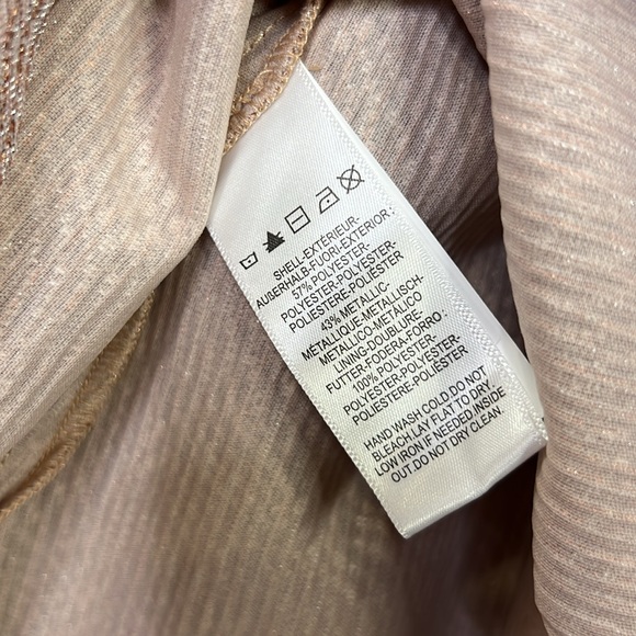 DRESS THE POPULATION NWT VIVIENNE METALLIC  ROSE GOLD STRAPLESS A LINE  SZ XXS - Picture 7 of 7